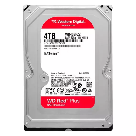 Unitate HDD Western Digital WD Red Plus, 3.5", 4 TB 