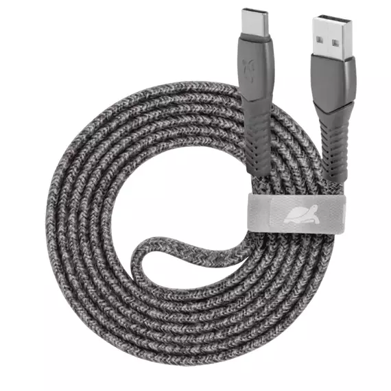 Cablu de încărcare și date Rivacase PS6102, USB Type-C/USB Type-A, 1,2m, Gri