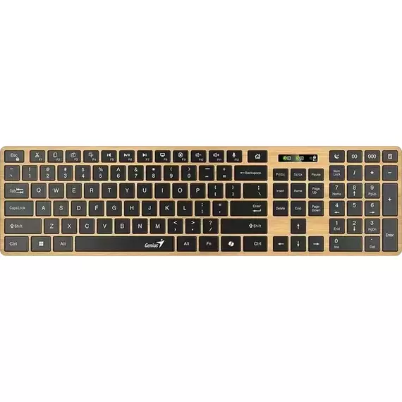 Tastatură Genius SlimStar 7250BT, Fără fir, Pine Wood