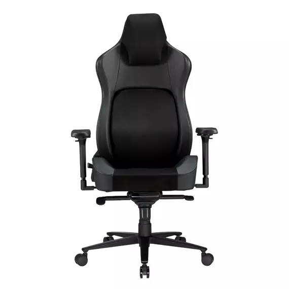 Scaun Gaming Lumi CH06-39, Țesătură, PU Piele, Negru