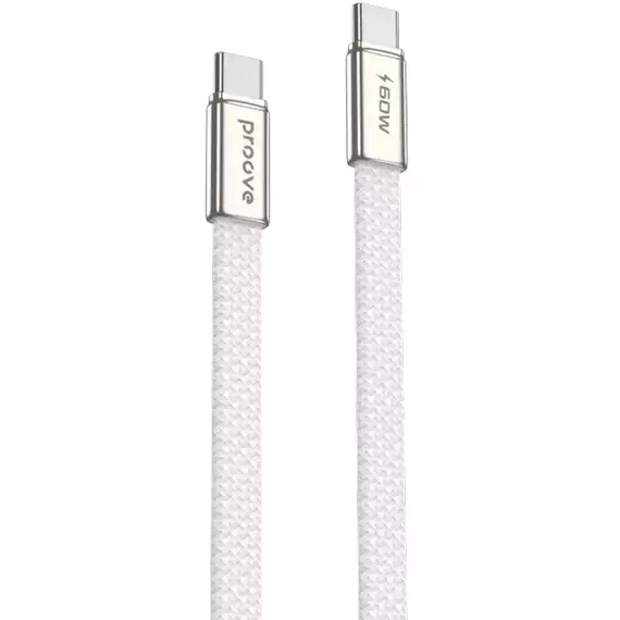 Cablu Type-C (Type-C), Proove AirLine 60W (1m), White