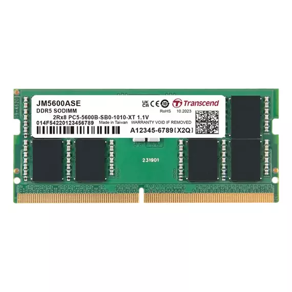 Memorie RAM Transcend JetRam, DDR5 SDRAM, 5600 MHz, 24GB, JM5600ASE-24G