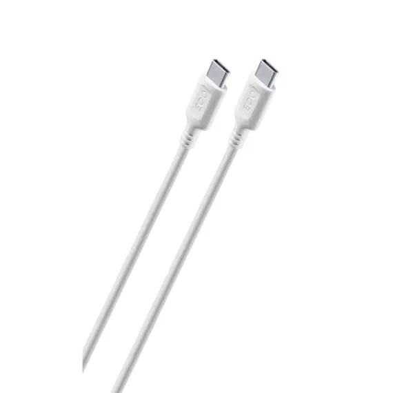 Cablu încărcare și sincronizare Cellularline Become Eco Cable Type-C to Type-C, USB Type-C/USB Type-C, 1m, Alb