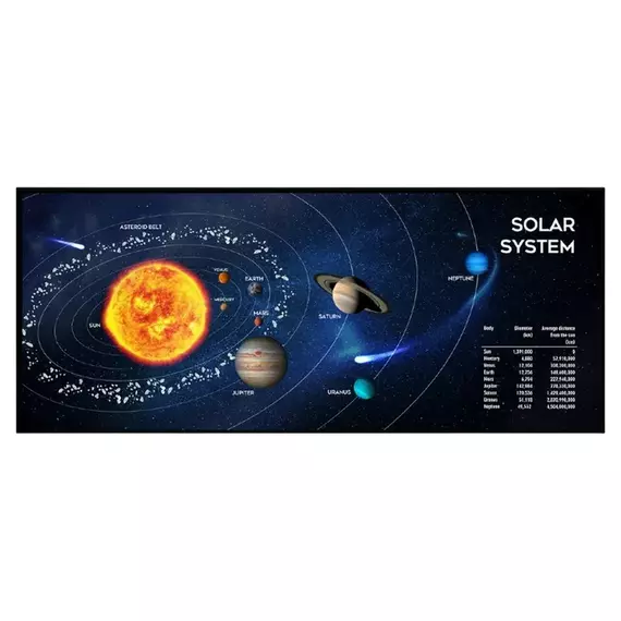 Mouse Pad pentru jocuri Gembird MP-SOLARSYSTEM-XL-01, Large, Negru