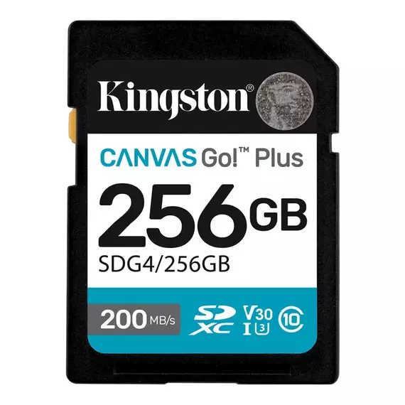Card de Memorie Kingston Canvas Go! Plus, 256GB (SDG4/256GB)