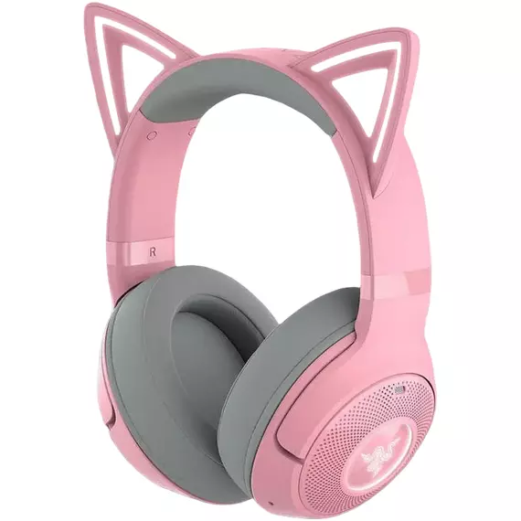 Căști gaming Razer Kraken Kitty V2, Fără fir/Cu fir, Roz