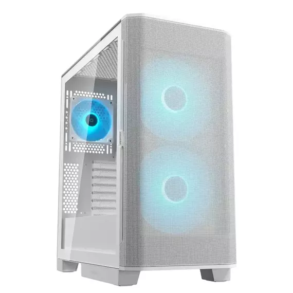 Case EATX Cougar Airface FLO RGB w/o PSU, 2x180mm, 1x120mm, ARGB PWM, TG,  Front Mesh, 2xUSB3.0 1xUS