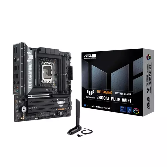 Placă de bază ASUS TUF GAMING B860M-PLUS WIFI, LGA1851, AMD B860, Micro-ATX
