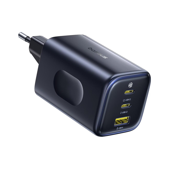 Baseus Wall Charger GaN 2*Type-C+1*USB-A 100W, PicoGov Series AE11, Cosmic Black, 2 image