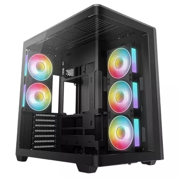 Case ATX Deepcool CG590U 5F, w/o PSU,3x120side 2x120rear ARGB PWM, 2xUSB3.0, 1xTypeC, Curved-Glass P