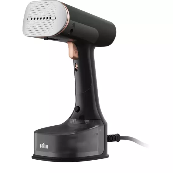 Aparat de călcat vertical cu aburi Braun GS 7077 BK, Negru