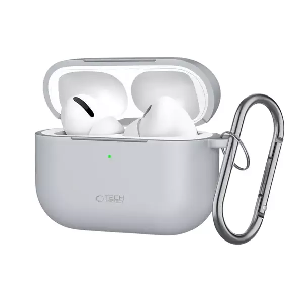Husă pentru Airpods Tech Protect Hook Apple Airpods Pro 3, Crayon Grey