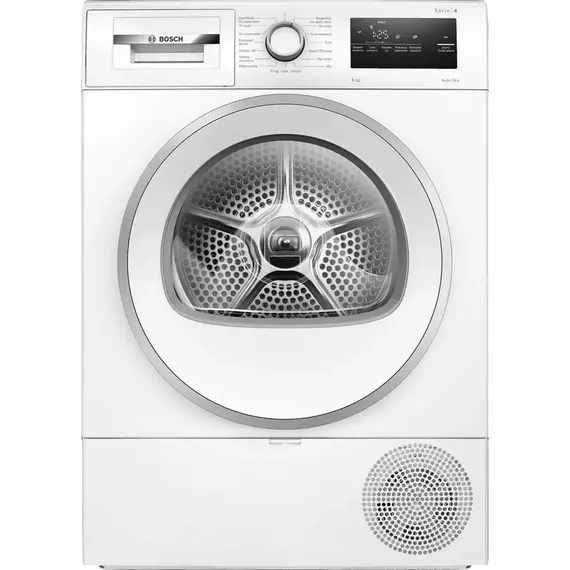 Uscător de rufe Bosch WTH85V9SPL, 8kg, Alb