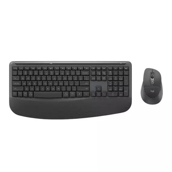 Wireless Keyboard & Mouse Logitech MK880, Signature Comfort Plus, Quiet typing, Concave keys, Palm r