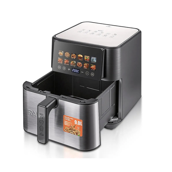 Raf Air Fryer R.5268, Dual Heating Elements, 9L,2200W, Black, 2 image