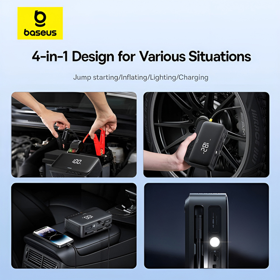 Baseus Jump Starter 4-in-1 600A Super Energy Series, Black, 2 image
