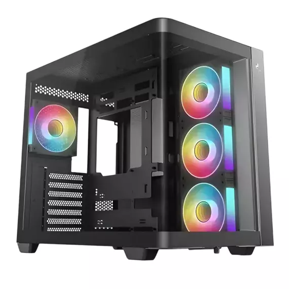 Case ATX Deepcool CG530U 4F, w/o PSU,3x120side 1x120rear ARGB PWM, 2xUSB3.0, 1xTypeC, Curved-Glass P