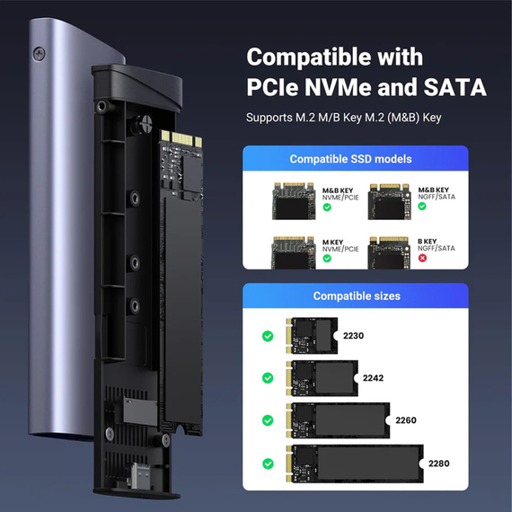 UGREEN M.2 NVMe/SATA SSD Enclosure, 2 image