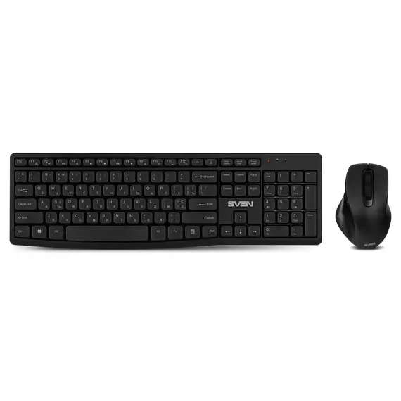 Set Tastatură + Mouse SVEN C3500W, Fără fir, Negru