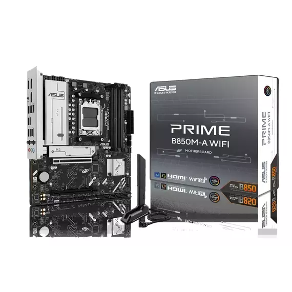 Placă de bază ASUS PRIME B850M-A WIFI, AM5, AMD B850, Micro-ATX