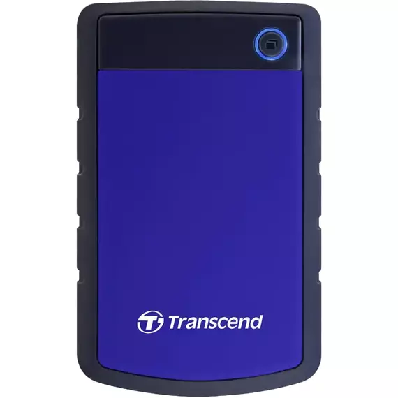 HDD portabil extern Transcend StoreJet 25H3B, 1 TB, Gri/Albastru (TS1TSJ25H3B)