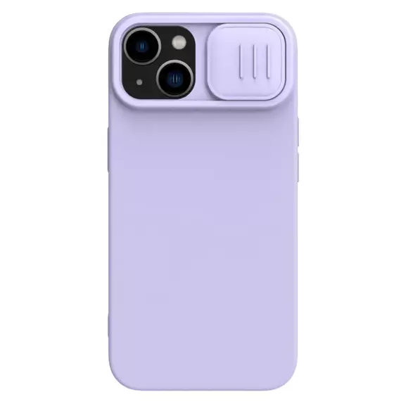 Husă Nillkin iPhone 15 Plus, CamShield Silky Silicone, Misty Purple