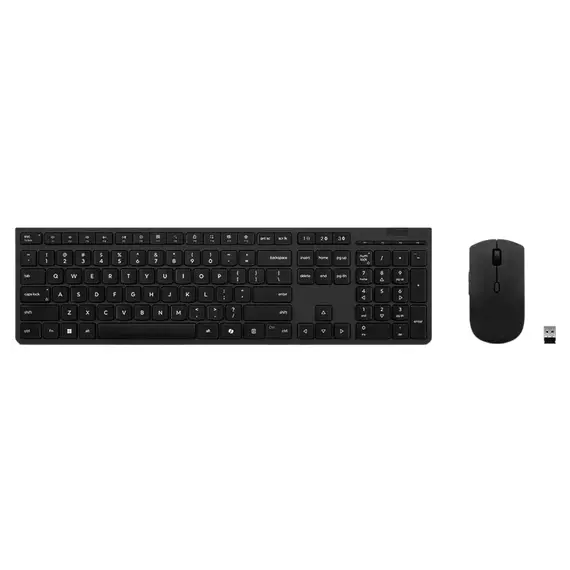 Set Tastatură + Mouse Lenovo 4X31R64342, Fără fir, Negru
