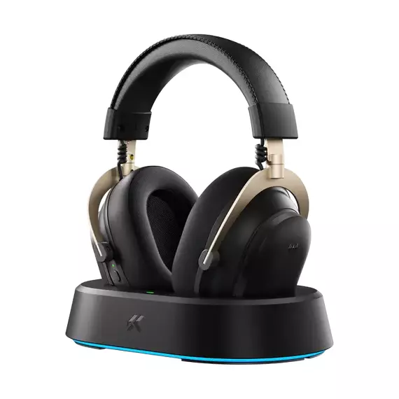 Căști gaming MCHOSE V9 Turbo Plus, Fără fir/Cu fir, Negru | Auriu
