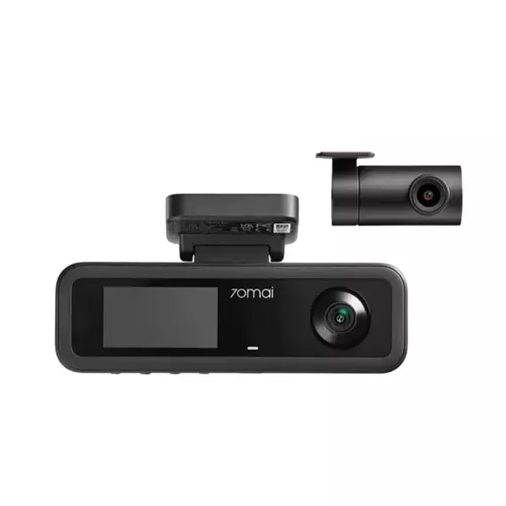 70mai Dash Cam T400 with Rear Cam (RC21) 3Channel, Black