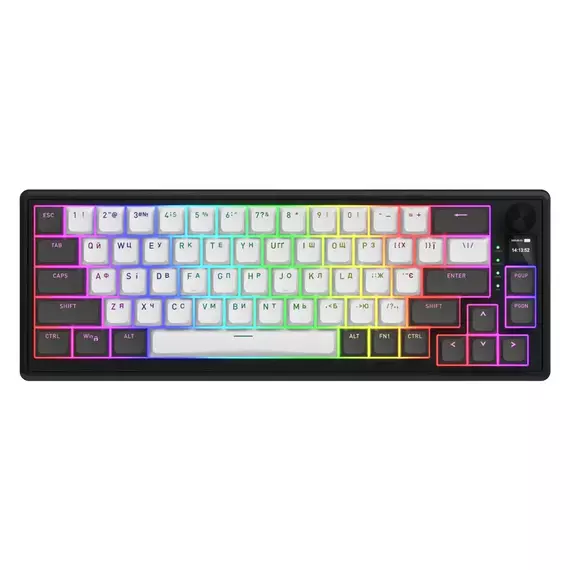 Tastatură HATOR Skyfall 65 PRO, Cu fir / Fără fir, Negru | Gri