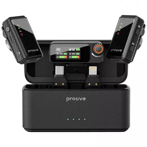 Microphone Wireless Microphone System Proove Forum Pro (Lightning/Type-C/AUX), Black
