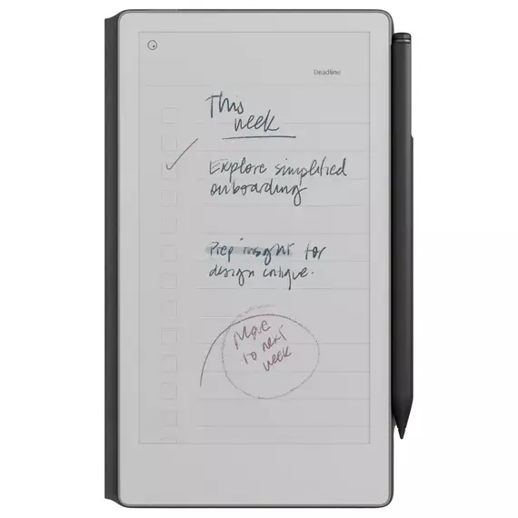 reMarkable Paper Pro Move 7.3" Bundle 2/64GB with Marker Plus Book Folio Cover, Leather Black, 5 image