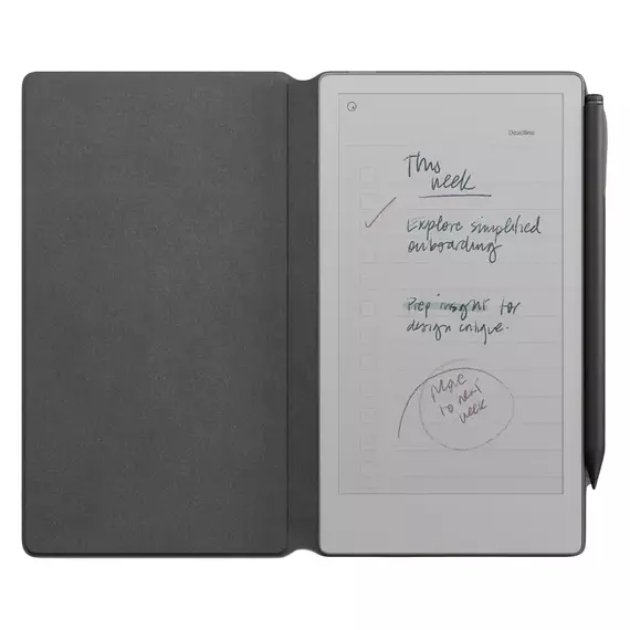 reMarkable Paper Pro Move 7.3" Bundle 2/64GB with Marker Plus Book Folio Cover, Leather Black, 3 image