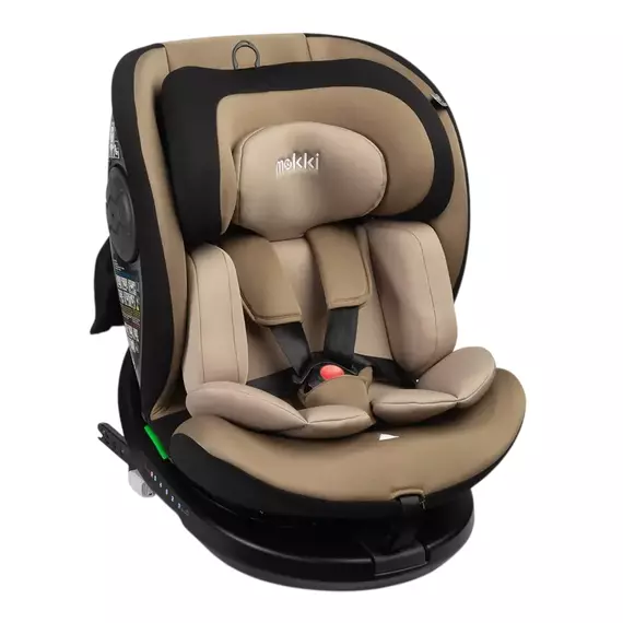 Scaun auto Caretero Mokki i-Size, Grupa 0+/1/2/3 (0-36 kg), Bej