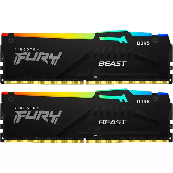 Memorie RAM Kingston FURY Beast RGB, DDR5 SDRAM, 5600 MHz, 64GB, KF556C36BBEAK2-64, 5 image