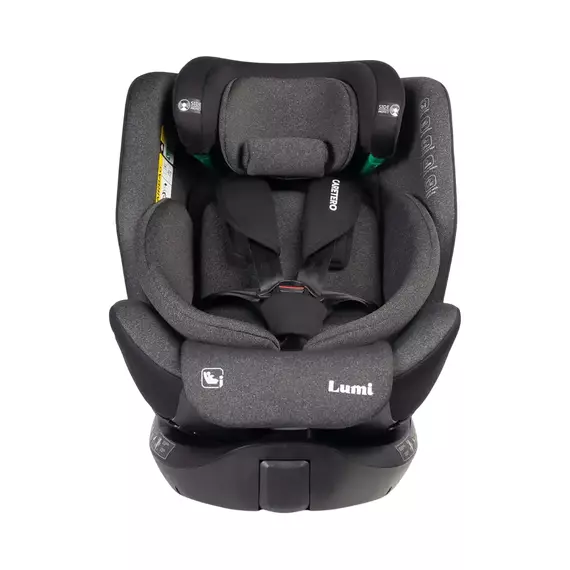 Scaun auto Caretero Lumi i-Size, Grupa 0+/1/2/3 (0-36 kg), Gri inchis