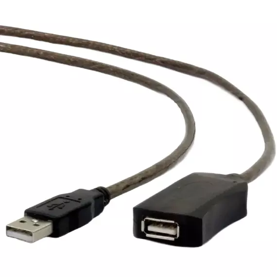 Cablu prelungitor Cablexpert UAE-01-10M, USB Type-A (F)/USB Type-A (F), 10m, Negru