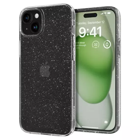 Husă Spigen iPhone 15 Plus Liquid Crystal, Cristal cu sclipici