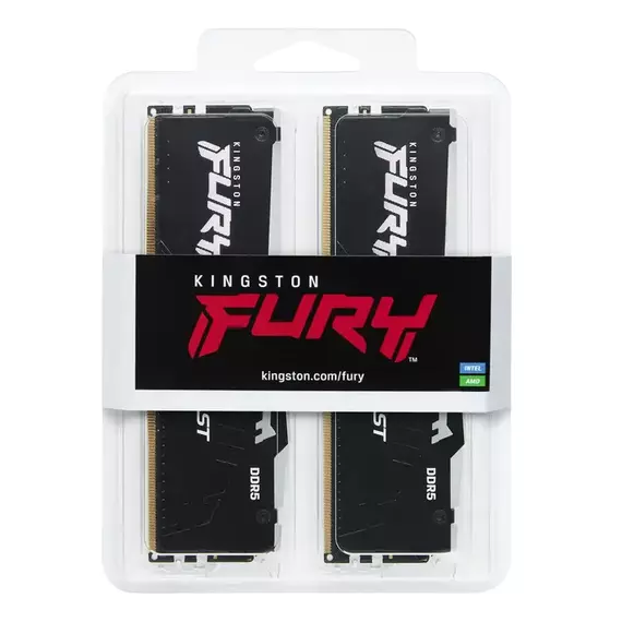 Memorie RAM Kingston FURY Beast RGB, DDR5 SDRAM, 5600 MHz, 64GB, KF556C36BBEAK2-64, 4 image