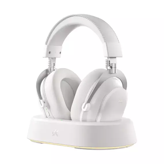 Căști gaming MCHOSE V9 Turbo Plus, Fără fir/Cu fir, Icy White