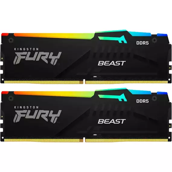 Memorie RAM Kingston FURY Beast RGB, DDR5 SDRAM, 6000 MHz, 32GB, KF560C36BBE2AK2-32, 4 image