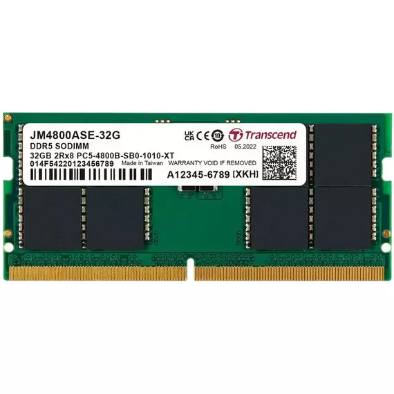 Memorie RAM Transcend JetRam, DDR5 SDRAM, 4800 MHz, 32 GB, JM4800ASE-32G