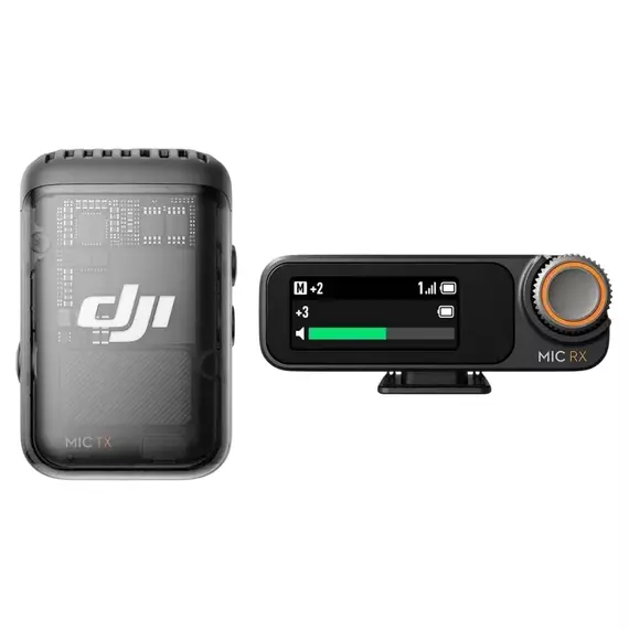 Microfon portabil pentru înregistrare vocală DJI Mic 2 (2 TX + 1 RX + Charging Case), Fără fir, Negru, 6 image