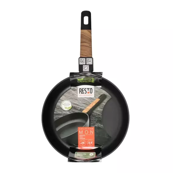 Tigaie RESTO 93184, 26cm, Negru, 4 image