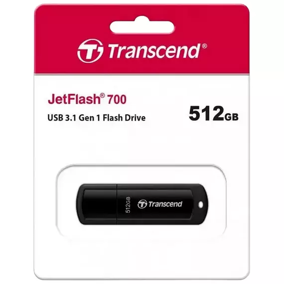 Memorie USB Transcend JetFlash 700, 512GB, Negru, 3 image