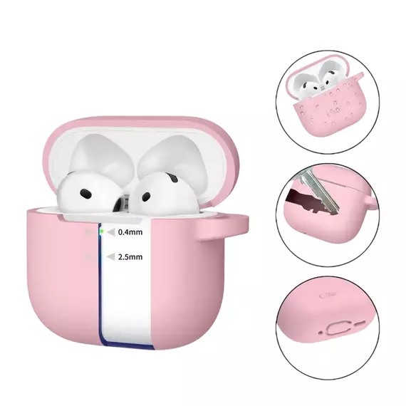Husă pentru Airpods Tech Protect Hook, Dusty Pink, 2 image
