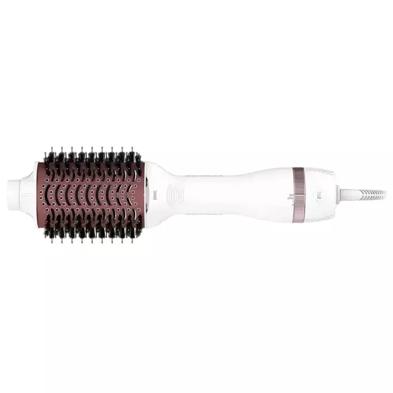 Uscător de păr-perie Rowenta Volumizer Oval Brush CF6135F0, 800 W, Alb | Roz, 2 image