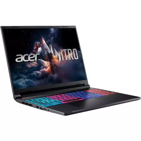 Laptop Gaming 16" Acer Nitro 16S AI AN16S-61, Obsidian Black, AMD Ryzen AI 7 350, 16GB/1024GB, Linux eShell, 2 image