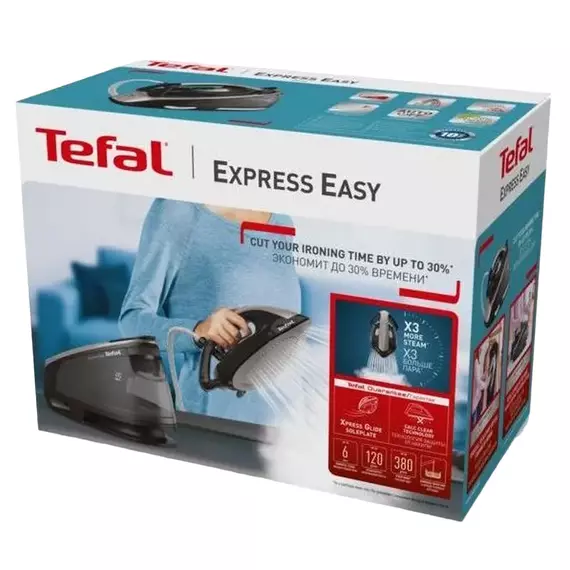 Fier de călcat cu generator de abur Tefal SV6140E0, 2200W, Negru | gri, 4 image