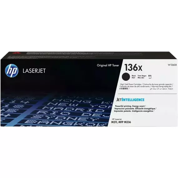 Cartuș laser HP 136X, Negru, 2 image